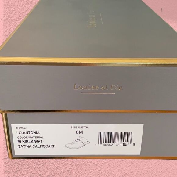LOUISE ET CIE LO ANTONIA SATINA CALF SCARF TIE THONG SLIP ON SANDAL SHOE 8M - Picture 8 of 8